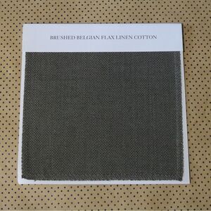 RestorationHardware Fabric Swatch - Brushed Belgian Flax Linen Cotton - Graphite